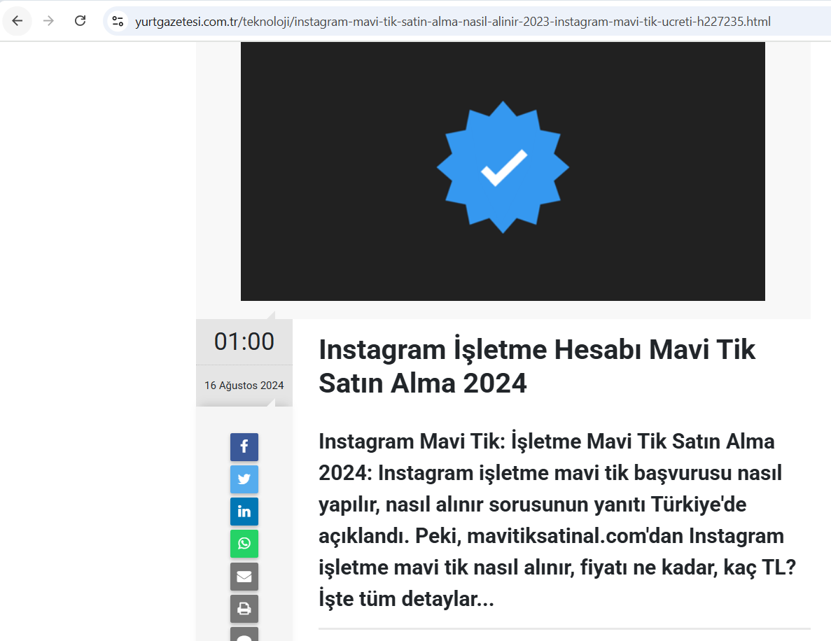 Mavi Tik Satın Al Haberi